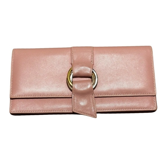 CARTIER Trinity Leather Bifold Long Wallet Rose pink Ladies - Picture 1 of 16